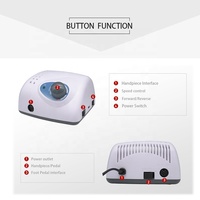 Pulidor de Uñas 2028 Strong 210 para Salón de Manicura, Máquina de Grabado de Joyas, Pieza de Mano de 40000 RPM, Micromotor Coreano para Laboratorio Dental