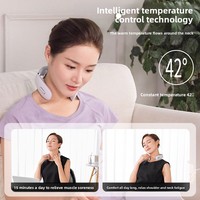 Masseur de cou à impulsions électriques avec chaleur, appareil de massage cervical intelligent, relaxant musculaire du cou rechargeable et portable