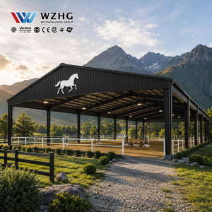 Manège d'entraînement équestre préfabriqué avec structure en acier haute résistance pour l'entraînement professionnel à l'équitation - Product Image 1