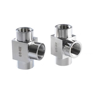 Estrattori ad alta pressione forgiato SS304 1/4 "ramo Tee ( FNPT X FNPT X MNPT) - Product Image 1