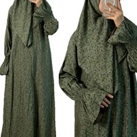 Abaya Zifeng OEM pour femmes musulmanes, imprimé floral, robe longue à manches longues, robe ample élégante pour tous les jours, occasions décontractées et à la maison