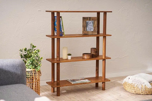 Estantería de Madera de Pino Sólido de Alta Calidad, Librería de 4 Niveles Estilo Mid-Century, Ecológica y Duradera, Venta al Por Mayor - Product Image 6