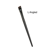 Pinceau professionnel personnalisé à poils synthétiques fins et plats, pour sourcils, eyeliner et détails, avec pochoir à sourcils intégré