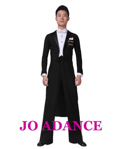 Tuta da ballo da concorso da sala uomo abito da sera codice nero abbigliamento da ballo standard internazionale abito coda uomo - Product Image 2