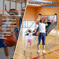 Jeu de basket-ball intérieur à jetons BSCI jeu de tir de basket-ball d'arcade de basket-ball pliable en métal