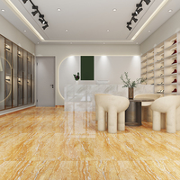 Carreaux de sol en porcelaine polie de luxe antidérapants avec texture de pierre pour salle de bain, supermarché, hall, villa, revêtement de sol haut de gamme