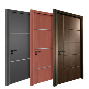 Chambre intérieure porte en <span class=keywords><strong>bois</strong></span> à un seul vantail design chambre intérieure gris mdf porte affleurante en <span class=keywords><strong>bois</strong></span> pour les maisons - Product Image 1