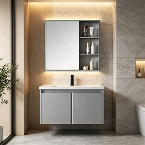 Baignoire LED noire luxueuse en acier inoxydable avec revêtement chauffant |   Lavabo en céramique au design moderne, écologique, pour hôtel, appartement, villa - Product Image 1
