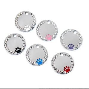 Personal isierte Hund/Katze <span class=keywords><strong>Cute</strong></span> Paw <span class=keywords><strong>Pet</strong></span> ID Tag mit einzigartigem Lasergravur-Namen und Telefon nummer für Haustier halsband oder Schlüssel anhänger - Product Image 1
