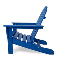 Chaise Adirondack en polybois de style européen pour l'extérieur, chaise Adirondack en plastique pour la cour