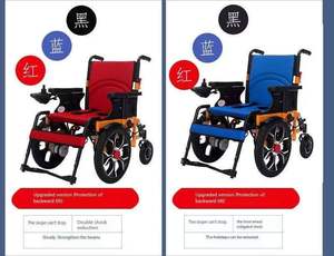 Potente silla de ruedas eléctrica motorizada, neumático delantero grande y ancho, excelente capacidad de cruce de obstáculos, equipo de rehabilitación plegable - Product Image 4