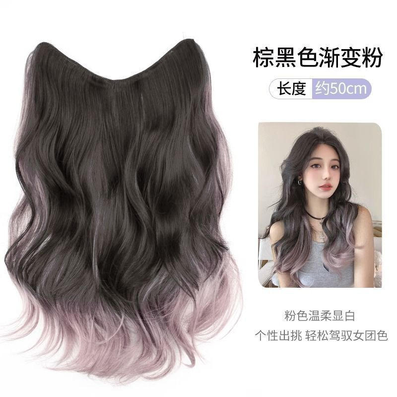 ไฮไลท์สีน้ำตาล-ดำ พร้อมสีชมพู