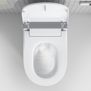 WC intelligent moderne automatique avec bidet intégré, à poser au sol, en céramique, avec télécommande - Product Image 4