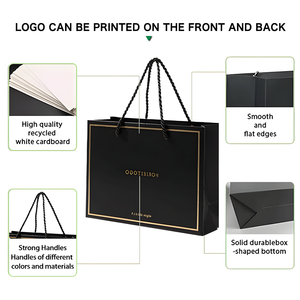 Custom <strong>Printed</strong> Personalized Logo Thick Fashion Premium Luxury White Cardboard Paper Shopping Hang <strong>Bag</strong> For Clothing Retail Shop - Product Image 4