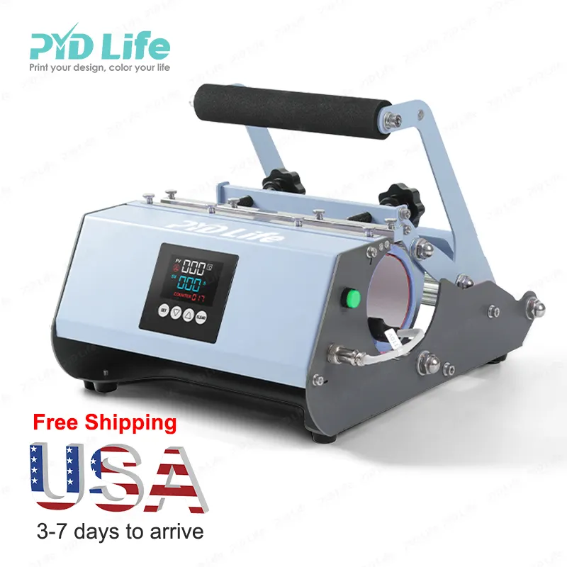 PYD Life USA Warehouse Free Shipping Tumbler Press 20 oz 30 oz Skinny Tumbler Heat Press Machine Sublimation Mug Press