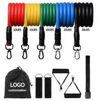 Venta al por mayor entrenamiento Fitness gimnasio Pull up Set 11 piezas 11 piezas bandas de resistencia tubo