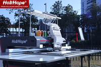 Machine à broder automatique informatisée RCSXXL à 1 tête et 15 aiguilles, grande surface de broderie, pour robes, vêtements et casquettes, modèle distributeur en stock