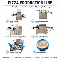 Nouvelle ligne de production de machine à faire des pizzas électrique automatique compacte, contrôle programmable, certifiée ISO, acier inoxydable 304
