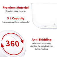 Accessoires de cuisine Essoreuse à salade en plastique Laveuse et sécheuse pour laitue raisin Outils de cuisine essentiels