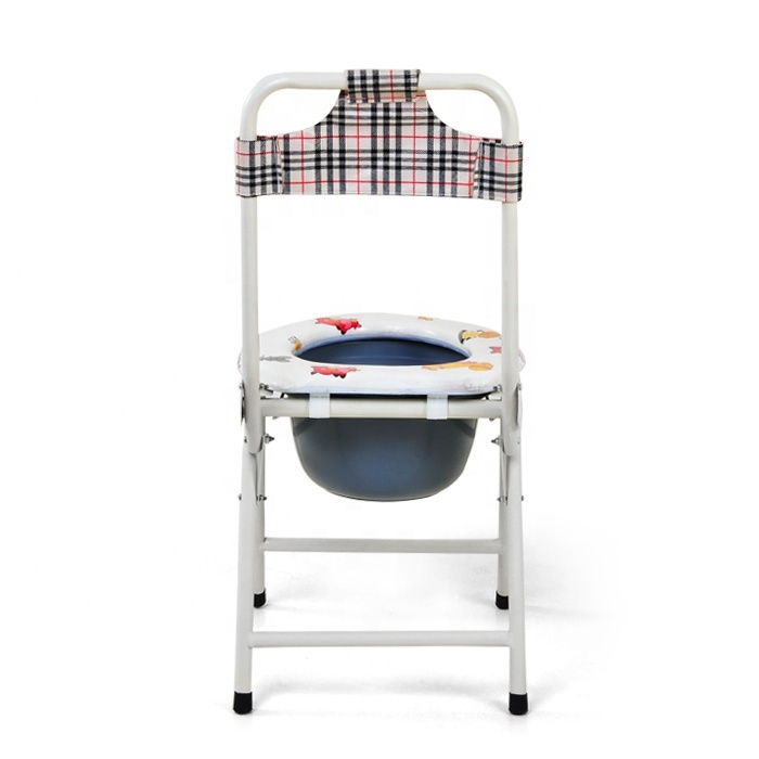 With stool type Jerry pot small white chair commode chair for disabled people convenient folding chair