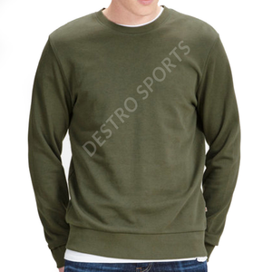Jersey de cuello alto de manga larga transpirable 100% algodón sudadera para hombres otoño ecológico - Product Image 1