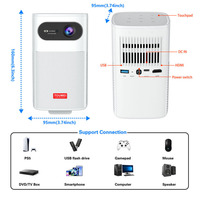Projecteur de logo personnalisable 1080P avec batterie intégrée HDR10+ Android, mini projecteur HD portable pour distributeurs recherchés