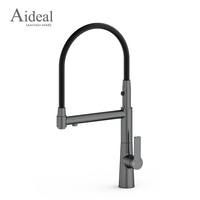 Robinet de cuisine monocommande gris anthracite à montage sur plan, avec flexible et double fonction, en promotion pour la vente en gros