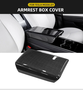 ฝาครอบกล่องคอนโซลกลางสำหรับ <span class=keywords><strong>Tesla</strong></span> Model 3 Y คาร์บอนไฟเบอร์ พร้อมฝาครอบกรองช่องระบายอากาศด้านหลัง ป้องกันฝุ่น <span class=keywords><strong>ราคา</strong></span>โรงงาน - Product Image 3