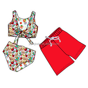 <span class=keywords><strong>2025</strong></span> mùa hè mới đến trẻ em bơi phù hợp với tùy chỉnh in đôi bên đảo ngược tắm phù hợp với quần short có tính năng mô hình phim hoạt hình - Product Image 4