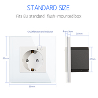 Touchmi Neues Design WLAN-Smart-Wandtastschalter und Deutsche Steckdose für Zuhause Zigbee Glaspanel-Schalter