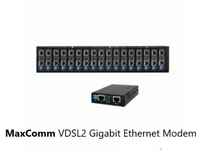 Efisiensi tinggi Gigabit Vdsl2 Ethernet Extender Ultra Kecepatan tembaga Lan Extender melalui Ethernet