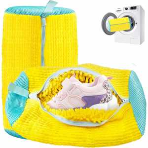 Sac de lavage pour baskets en chenille réutilisable de grande capacité et durable de 270 g pour le nettoyage à domicile et la machine à sécher - Product Image 1