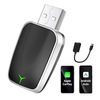 Adaptador Inalámbrico Carplay Dongle Android Auto 2025 Nuevo Mini 2 en 1 para Apple para Autos con Cableado AA CP Wifi Plug & Play