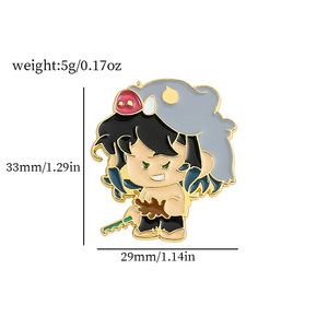Broche Esmaltado Personalizado Atacado Estilo Q de Caçador de Demônios de Anime Japonês para Bolsas e Acessórios de Vestuário - Product Image 5