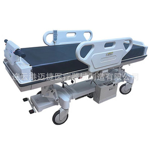 Carro de Transporte Eléctrico para Pacientes, con Altura Ajustable, Bloqueo Central y 4 Ruedas Giratorias - Product Image 1
