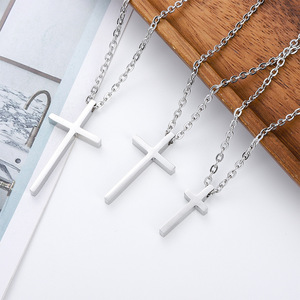 SC Hot Bá<span class=keywords><strong>n</strong></span> Hợp Thời Trang Thép Không Gỉ Vòng Cổ Thời Trang Bạc Chuỗi Vòng Cổ Punk Chữ Thập Quyế<span class=keywords><strong>n</strong></span> Rũ Vòng Cổ Cho Unisex - Product Image 3