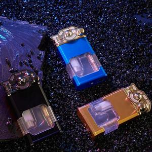 Briquets créatifs, réservoir de gaz transparent, briquet torche à flamme bleue coupe-vent personnel - Product Image 5