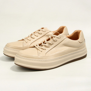 Off <b>White</b> Men's Casual Sneakers <b>Lace</b> Up Cushioned Leather Youth Walking Style Shoes - Product Image 5