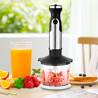 Mixeur Plongeant Électrique Multifonction 5-en-1 en Promotion : Hachoir, Fouet et Mixeur pour Soupes et Smoothies – Appareil de Cuisine Essentiel
