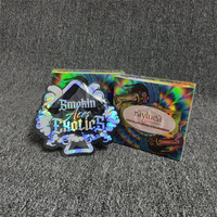 Emballage personnalisé anti-odeurs refermable 3.5g pochette de sac en mylar découpé à l'emporte-pièce sac en mylar de forme spéciale avec boîte