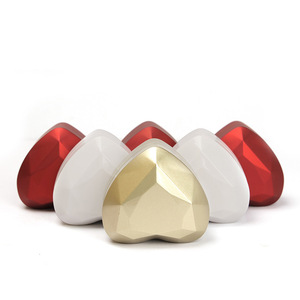 Prix usine personnalisé fiançailles Couple en forme de coeur lumière LED bijoux Mini coeur velours <span class=keywords><strong>vert</strong></span> affichage boîte à bijoux - Product Image 3