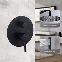 SANIVITAL Douche thermostatique murale encastrée simple en laiton pour salle de bain avec eau froide et chaude