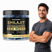 Ausreson OEM Gummies de Shilajit et Ashwagandha – Complément Herbal pour le Soutien Immunitaire et le Sommeil – Pour Adultes – Halal – Gummies de Shilajit Pur de l'Himalaya
