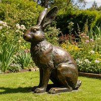 Sculpture animale Coenus de Donald Duck et du Lapin pour jardin extérieur et style Wall Street avec placage en laiton/bronze