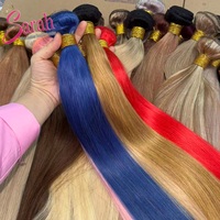 Vente en gros de mèches de cheveux vierges humains de couleur blonde 613 bouclés cambodgiens et indiens, fournisseur de tissages de cheveux vietnamiens