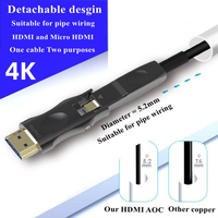 HDMI 2.0 4K TYPE a à D AOC détachable 5m 10m 20m 30m 50m Fibre optique HDMI actif