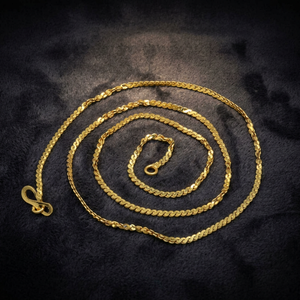 Wholesale 14K 18K 24K Micron Gold Plated Serpentine Chain <b>Necklaces</b>, S-Link Chain <b>Necklaces</b>, Modern Chain Design, <b>Fashion</b> Chains - Product Image 3