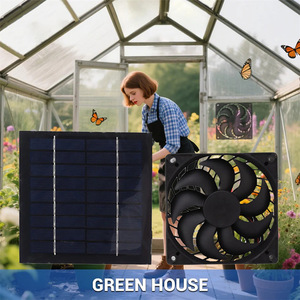 พัดลมพลังงานแสงอาทิตย์ 5W 6V แผงโมโนคริสตัลไลน์พร้อมพัดลมเดี่ยวสำหรับเล้าไก่ ระบายอากาศสัตว์เลี้ยง ใช้งานแบบพกพา - Product Image 2