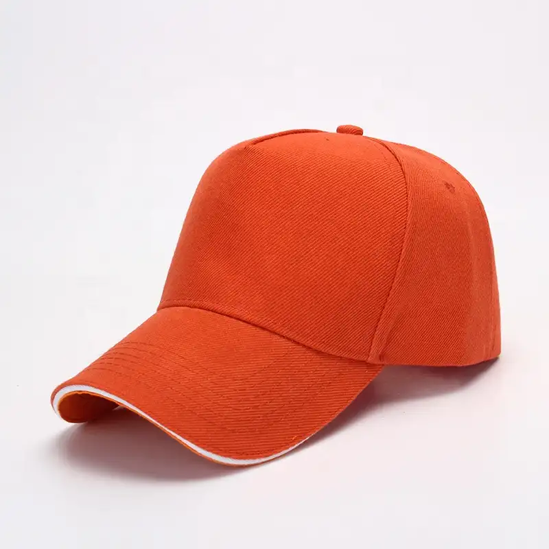 Sombrero de béisbol con logotipo bordado OEM, gorra de béisbol de nailon liso, bordada con Base en blanco, 5 paneles gruesos, 1 unidad, venta al por mayor