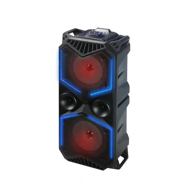 Alto-falante portátil de madeira, novo modelo com cartão tf usb wireless rádio fm aux bluetooth alto-falante karaoke sistema para telefone inteligente e laptop